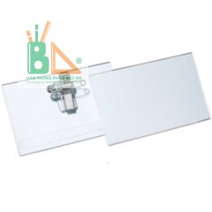 Bảng tên nhựa cứng 5,5x8,5cm có kẹp - mỏng