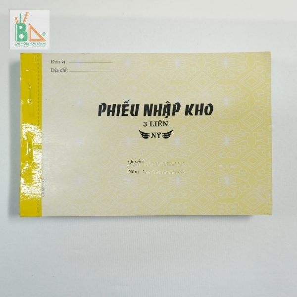 Phiếu nhập kho 3 liên 13x19cm