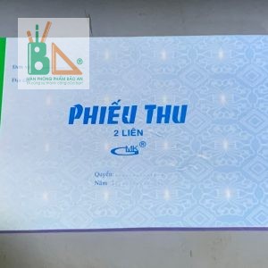 Phiếu thu 2 liên 13x19cm